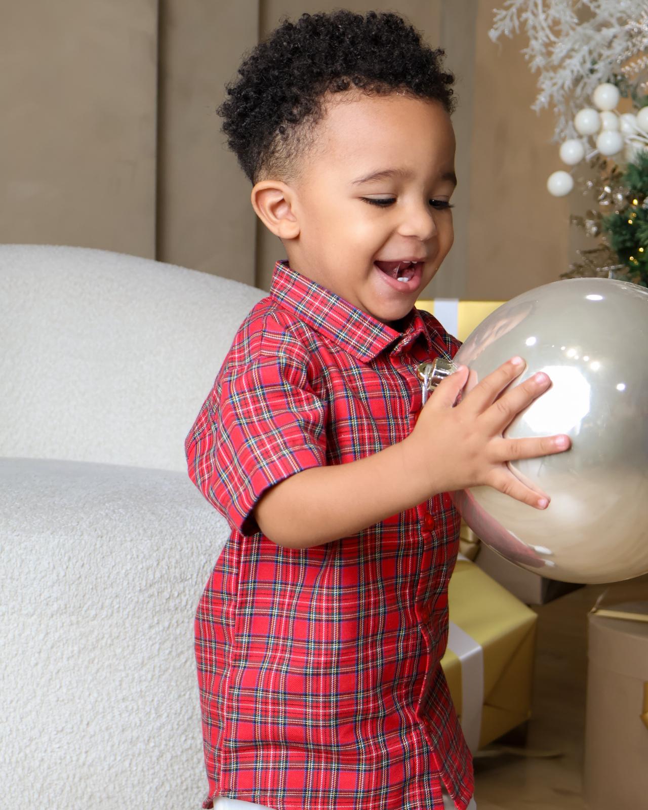 CAMISA MC VIYELLA TARTAN   001370 - JVKIDS