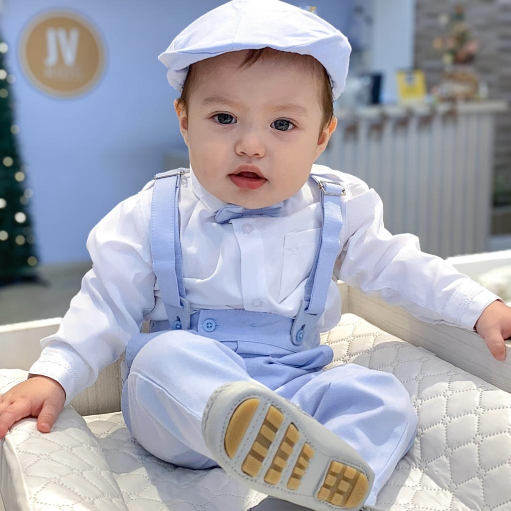 CONJUNTO DE TIRANTES BLANCO CON CELESTE 520 - JVKIDS