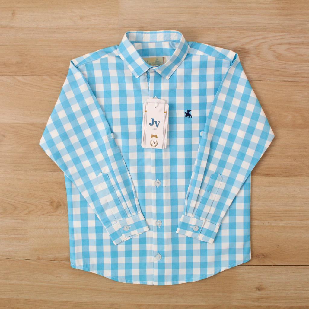 CAMISA ML CUADROS CELESTE 000347_2