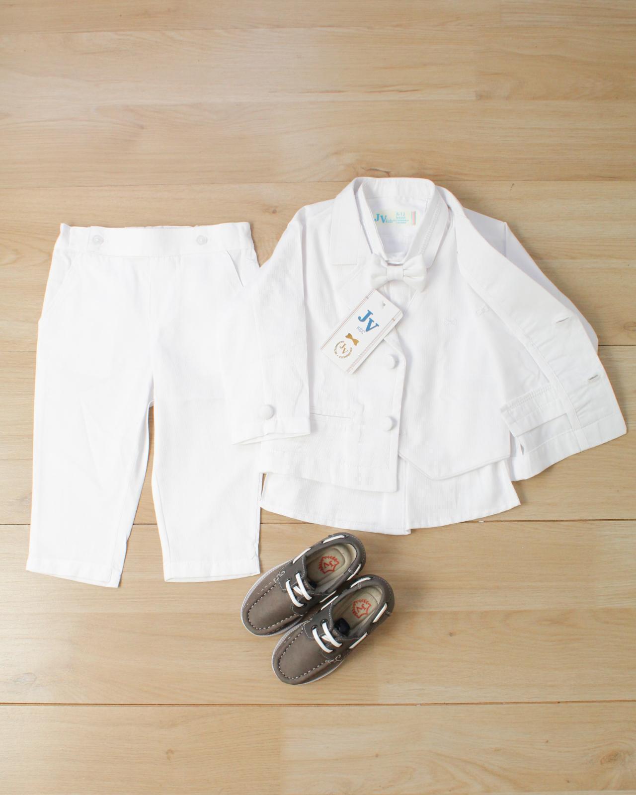 CONJUNTO BLAZER+CHALECO BLANCO 000321 - JVKIDS