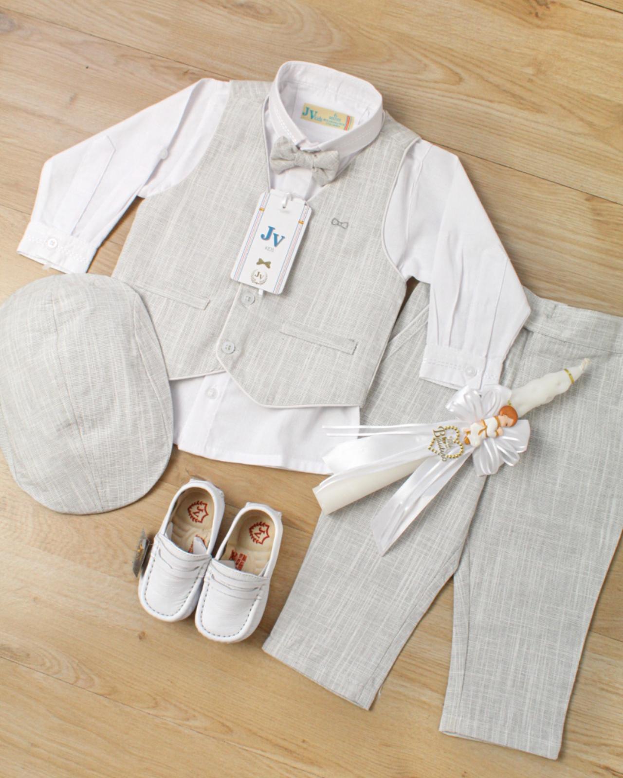 CONJUNTO DE NIÑO MANGA LARGA COLOR BLANCO CON GRIS_2
