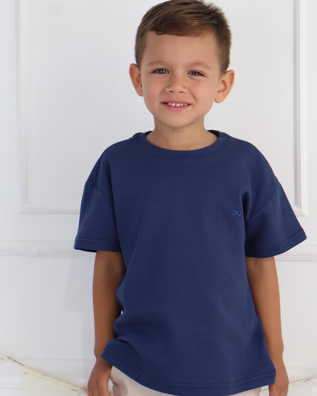 CAMISETA OVERSIZE AZUL OSCURO  007978 - JVKIDS