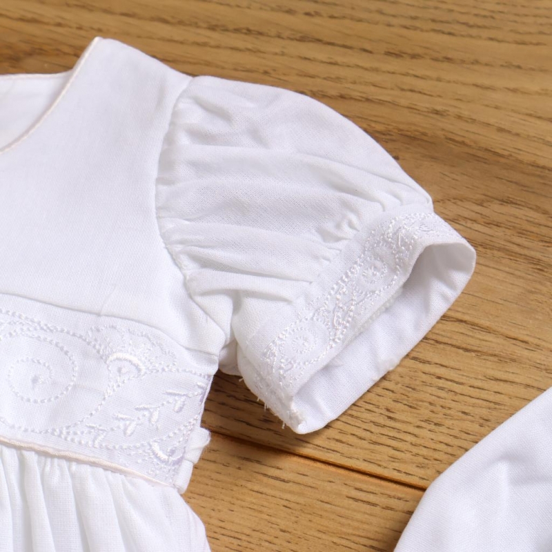 VESTIDO DE BAUTIZO BLANCO PARA NIÑA CON BORDADO _2