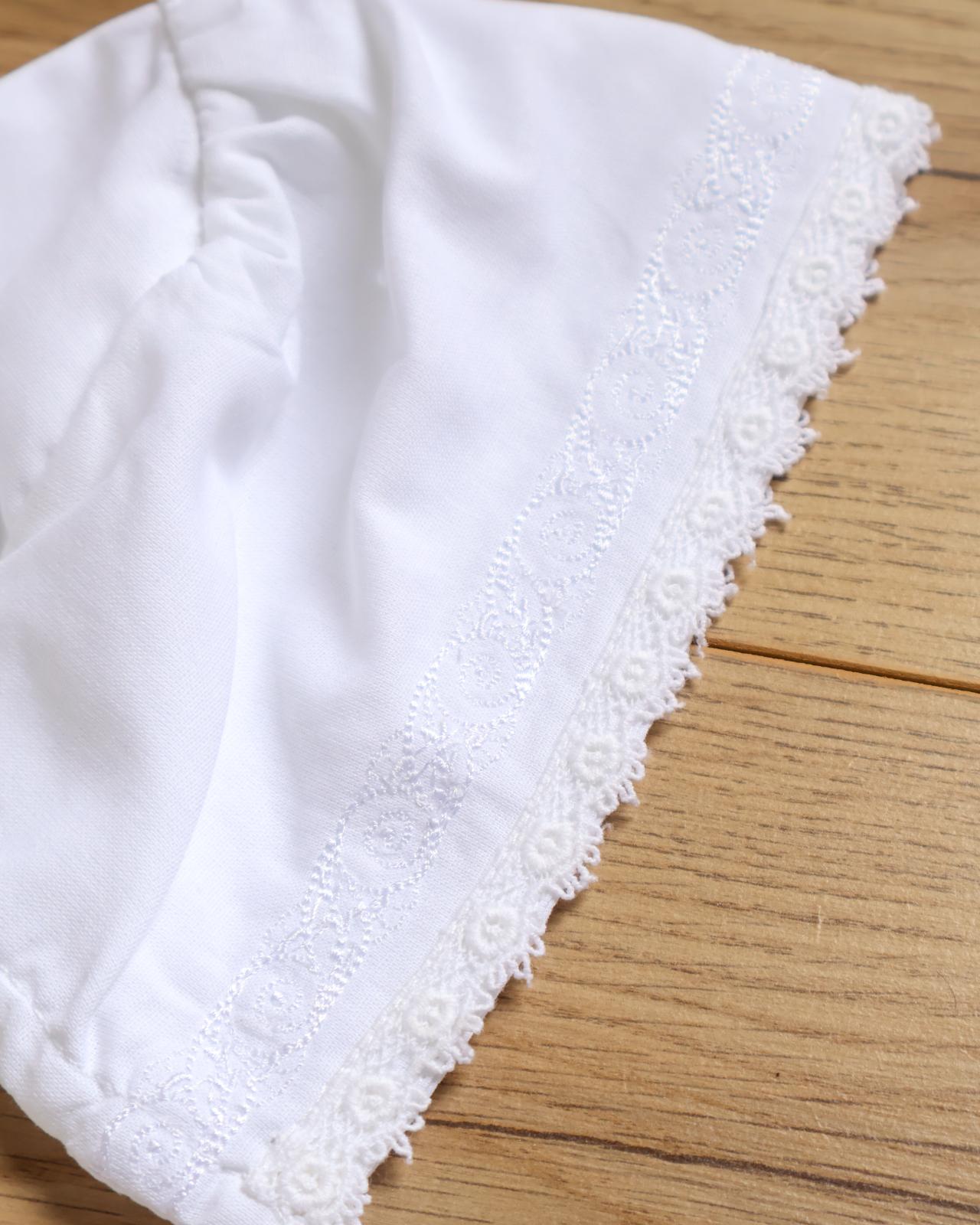 VESTIDO DE BAUTIZO BLANCO PARA NIÑA CON BORDADO _4