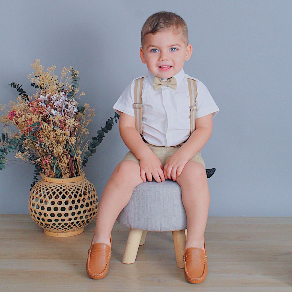 CONJUNTO CORTO TIRANTES  BEIGE 505 - JVKIDS